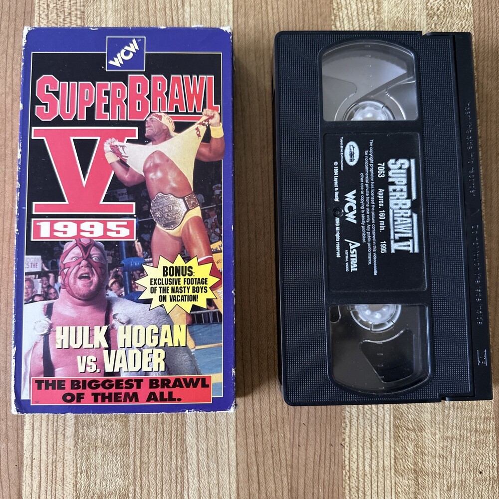 Vintage WCW SUPERBRAWL V 1995 VHS Hulk Hogan VS Vader! Sting Savage Duggan Flair - Picture 1 of 6